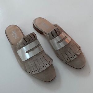Pertini suede slide loafers NWOT